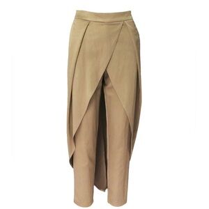 BLUZAT pants with skirt. Size M, camel color.Straight leg pants, back zipper.NEW